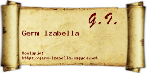 Germ Izabella névjegykártya